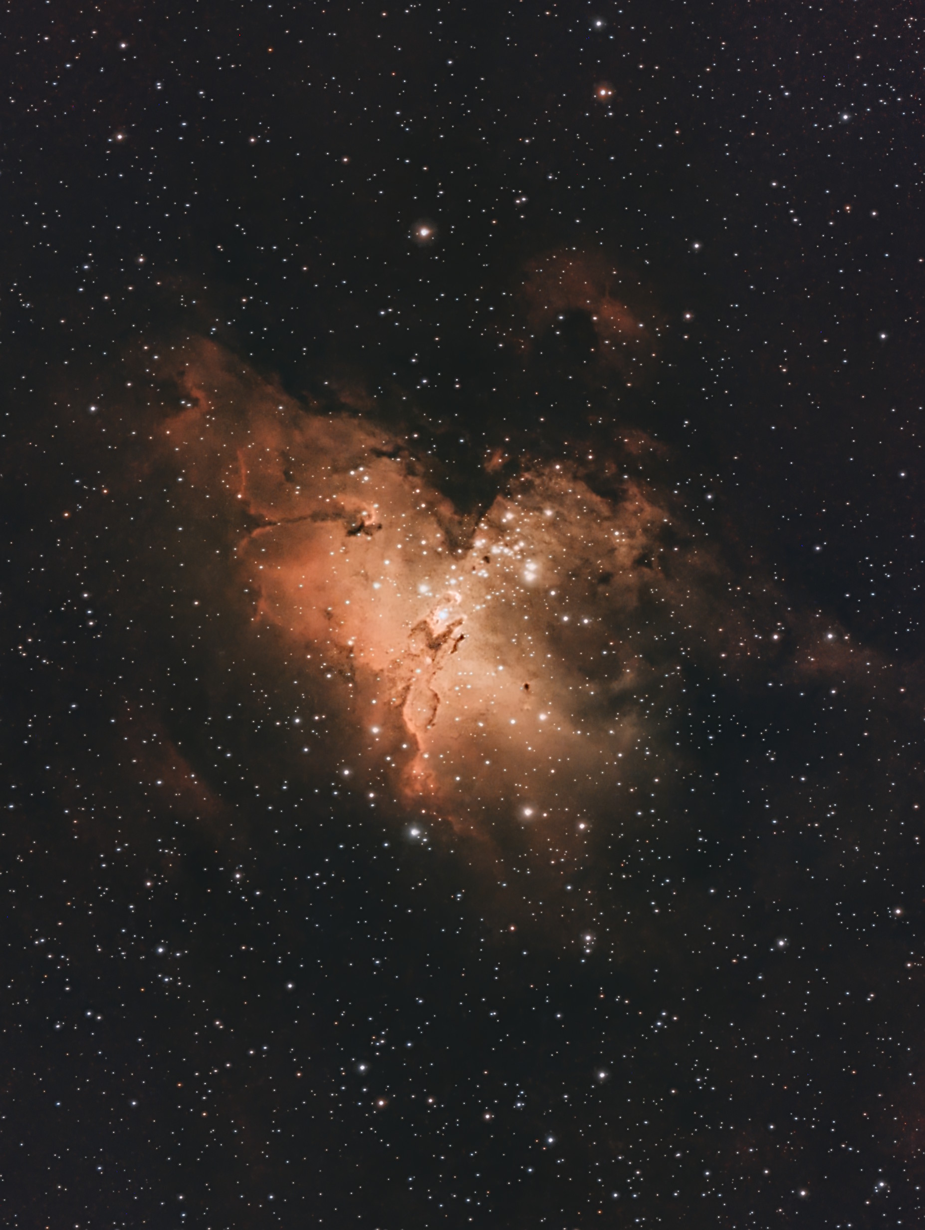 M 16 Nébuleuse de l'aigle, 128×30s - Seestar S50